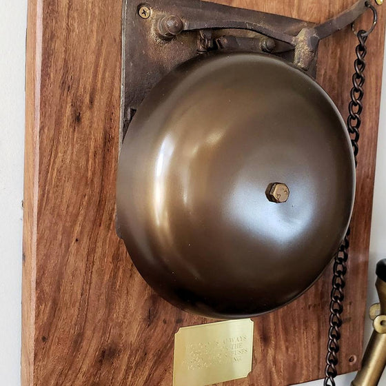 Vintage Brass Dinner Bell With Anchor Wall Mount - Etsy Israel