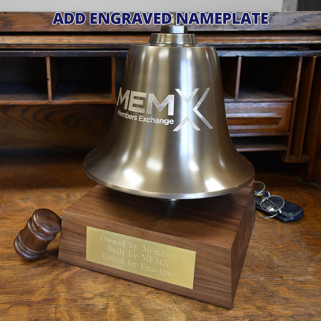 Large Deluxe Engravable Antiqued Brass Stock Market Bell – BrassBell