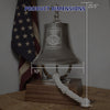 Large Deluxe Engravable Nickel Finish Brass Memorial Bell With Eagle