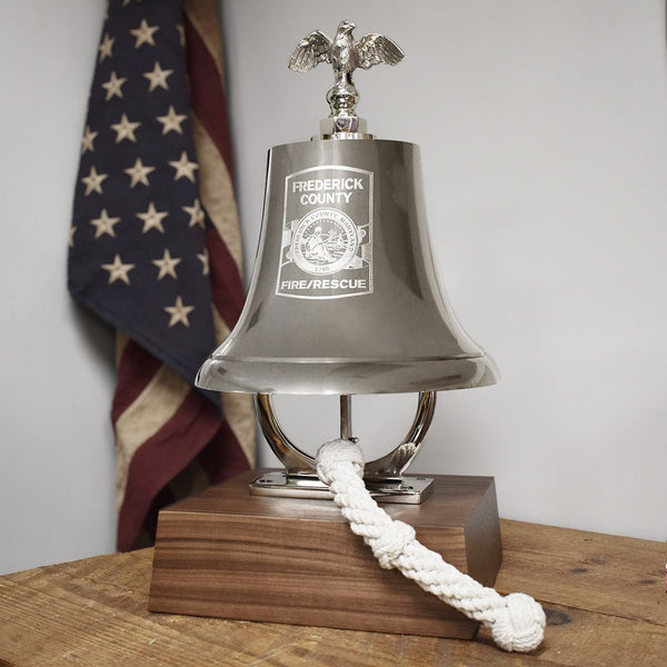 Large Deluxe Engravable Antiqued Brass Stock Market Bell – BrassBell