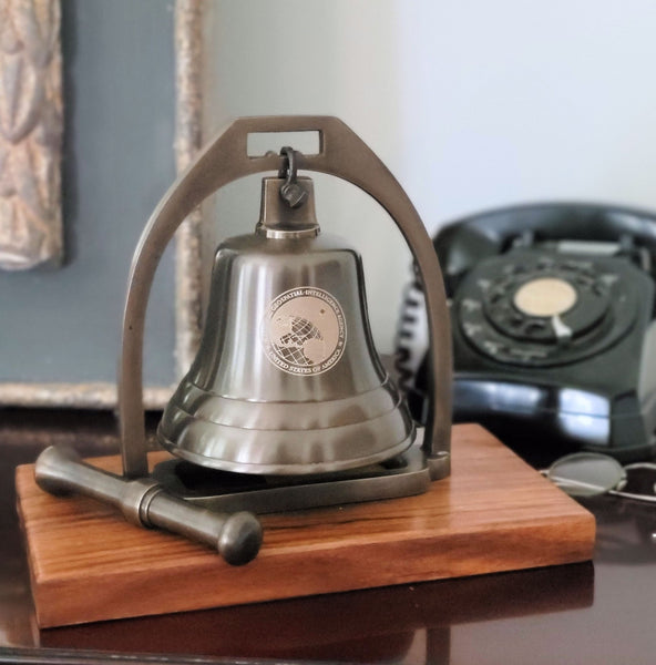 Large Engravable Antiqued Brass Bell With Striker – BrassBell