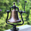 Large Engravable Antiqued Brass Railroad Bell