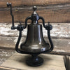 Large Engravable Dark Antiqued Brass Railroad Bell